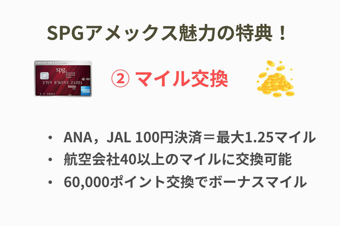 SPGアメックス マイル交換